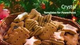  Presentation with cookies christmas - Cool new presentation theme with homemade christmas cookies backdrop and a tawny brown colored foreground