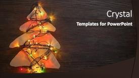  Presentation with christmas lights - Slide set consisting of homemade-christmas-tree-with-lights background and a tawny brown colored foreground