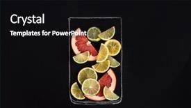  Presentation with fruit jam - Slide set enhanced with sugar doodle - homemade citrus fruit jam background and a black colored foreground