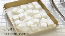  Presentation with milk coconut - Theme featuring homemade-coconut-milk-pudding-chinese background and a mint green colored foreground