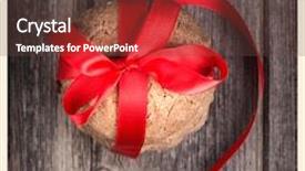  Presentation with aged wood - PPT layouts featuring retro effect faded toned - homemade cookies tied background and a tawny brown colored foreground