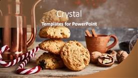  Presentation with cup coffee - Slides with homemade-cookies-with-cup-coffee background and a tawny brown colored foreground