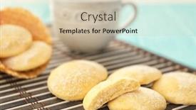  Presentation with flavor - Audience pleasing theme consisting of homemade cookies with lemon flavor on table backdrop and a soft green colored foreground