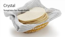 Presentation with food tortilla - Amazing slide deck having homemade corn tortillas mexican food backdrop and a white colored foreground