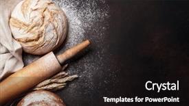  Presentation with bread life - Amazing theme having homemade crusty bread cooking backdrop and a black colored foreground