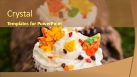  Presentation with cupcakes - PPT theme consisting of homemade cupcakes decorated with cream background and a red colored foreground