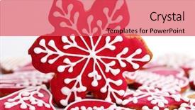  Presentation with delicious christmas cookies - Slides having homemade delicious christmas gingerbread cookies background and a  colored foreground