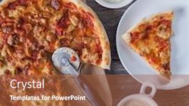  Presentation with pizzeria - Beautiful slide set featuring homemade-delicious-pizza-better backdrop and a red colored foreground