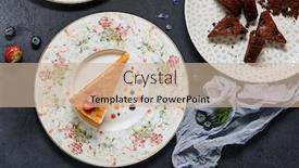  Presentation with flower vintage - Presentation with homemade-desserts-on-vintage-plates background and a soft green colored foreground