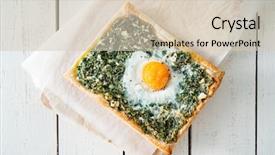  Presentation with spinach - Presentation design featuring homemade easter cake with egg background and a lemonade colored foreground