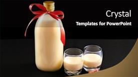  Presentation with cookies christmas - Amazing slide set having homemade-eggnog-in-bottle backdrop and a black colored foreground