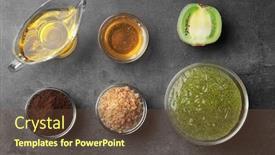  Presentation with natural ingredients - Amazing PPT theme having homemade-facial-mask-with-natural backdrop and a tawny brown colored foreground