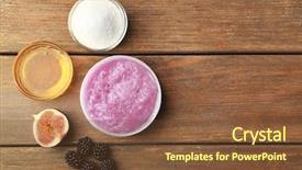  Presentation with natural ingredients - Amazing theme having homemade facial mask with natural ingredients on wooden background backdrop and a tawny brown colored foreground