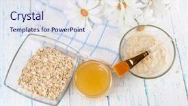  Presentation with natural ingredients - Slide set having homemade facial masks with natural background and a sky blue colored foreground