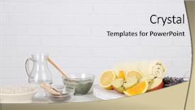  Presentation with natural ingredients - Theme featuring homemade facial masks with natural background and a white colored foreground