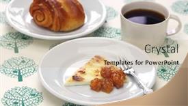  Presentation with cinnamon roll - Slide set featuring homemade-finnish-squeaky-cheese-leipajuusto background and a soft green colored foreground