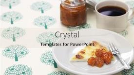  Presentation with cup coffee - Colorful presentation theme enhanced with homemade-finnish-squeaky-cheese-leipajuusto backdrop and a lemonade colored foreground