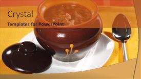  Presentation with food - Beautiful presentation featuring homemade-food-pot-roast backdrop and a red colored foreground