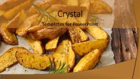  Presentation with curcuma - Slides having homemade french fries with curcuma background and a  colored foreground