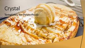  Presentation with pastrie ice cream - Audience pleasing presentation consisting of homemade french toast with butter backdrop and a  colored foreground