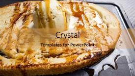  Presentation with food truck cake ice cream - Slides with homemade french toast with butter background and a yellow colored foreground