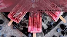  Presentation with frozen foods raspberry blueberry cranberry - Beautiful presentation theme featuring homemade-fresh-frozen-blueberry backdrop and a tawny brown colored foreground