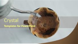  Presentation with brewed - Presentation consisting of homemade-freshly-brewed-paper-hand background and a tawny brown colored foreground