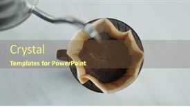  Presentation with brewed - Presentation theme featuring homemade-freshly-brewed-paper-hand background and a tawny brown colored foreground