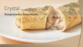  Presentation with roll - Colorful PPT theme enhanced with homemade-freshly-cooked-delicious-roll backdrop and a lemonade colored foreground