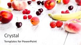  Presentation with smoothies - Colorful presentation design enhanced with homemade fruity smoothies - food and drink backdrop and a white colored foreground