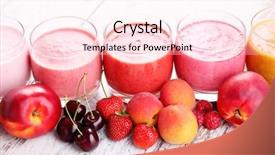  Presentation with smoothies - Audience pleasing presentation consisting of homemade fruity smoothies - food and drink backdrop and a lemonade colored foreground