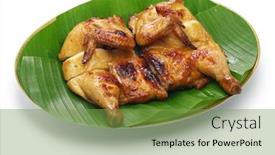  Presentation with thai pongal - Slide deck enhanced with homemade-gai-yang-thai-style background and a seafoam green colored foreground