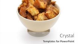  Presentation with fat - Presentation theme featuring homemade-grattons-pork-rind background and a white colored foreground