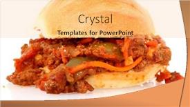  Presentation with vegetables - Slides enhanced with homemade-ground-sirloin-sloppy-joe background and a yellow colored foreground