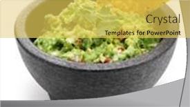  Presentation with tortilla - PPT theme having homemade-guacamole-with-tortilla-chips background and a yellow colored foreground