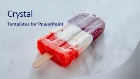  Presentation with lolly - Beautiful slides featuring homemade healthy berry ice cream backdrop and a sky blue colored foreground