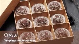 Presentation with vegetarian - Presentation theme having homemade-healthy-vegetarian-chocolate-sweets background and a tawny brown colored foreground