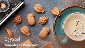  Presentation with vegetarian - Cool new slides with homemade-healthy-vegetarian-sweets backdrop and a coral colored foreground