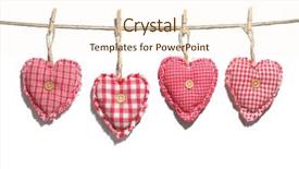  Presentation with hearts - Slide deck enhanced with homemade hearts hanging on clothes background and a cream colored foreground