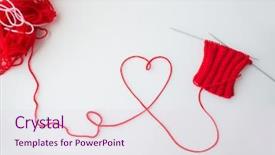  Presentation with handicraft - Colorful theme enhanced with homemade instruments - handicraft love valentines day backdrop and a lemonade colored foreground