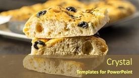  Presentation with pastries - Theme consisting of homemade-italian-focaccia-traditional-italian background and a tawny brown colored foreground