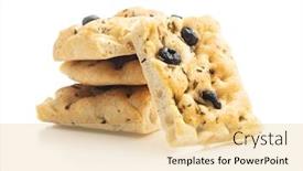  Presentation with pastries - Audience pleasing presentation theme consisting of homemade-italian-focaccia-with-olives backdrop and a lemonade colored foreground