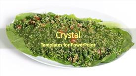  Presentation with tomato juice - PPT layouts featuring homemade lebanese-style tabouii made background and a tawny brown colored foreground