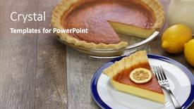  Presentation with united states - Slides consisting of homemade-lemon-buttermilk-pie-southern background and a coral colored foreground