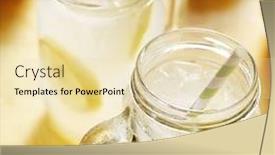  Presentation with lemonade - Cool new PPT theme with homemade lemonade in mason jars backdrop and a lemonade colored foreground