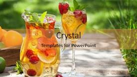  Presentation with lemonade - Slides having homemade lemonade or sangria background and a gold colored foreground