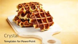  Presentation with diet low carb - Colorful slide deck enhanced with homemade-low-carb-zucchini-waffles backdrop and a blonde colored foreground