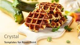  Presentation with diet low carb - Audience pleasing presentation theme consisting of homemade-low-carb-zucchini-waffles backdrop and a lemonade colored foreground