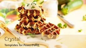  Presentation with diet low carb - Beautiful presentation featuring homemade-low-carb-zucchini-waffles backdrop and a yellow colored foreground