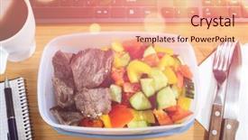  Presentation with lunch box - Cool new presentation theme with lunch box at modern stylish backdrop and a lemonade colored foreground